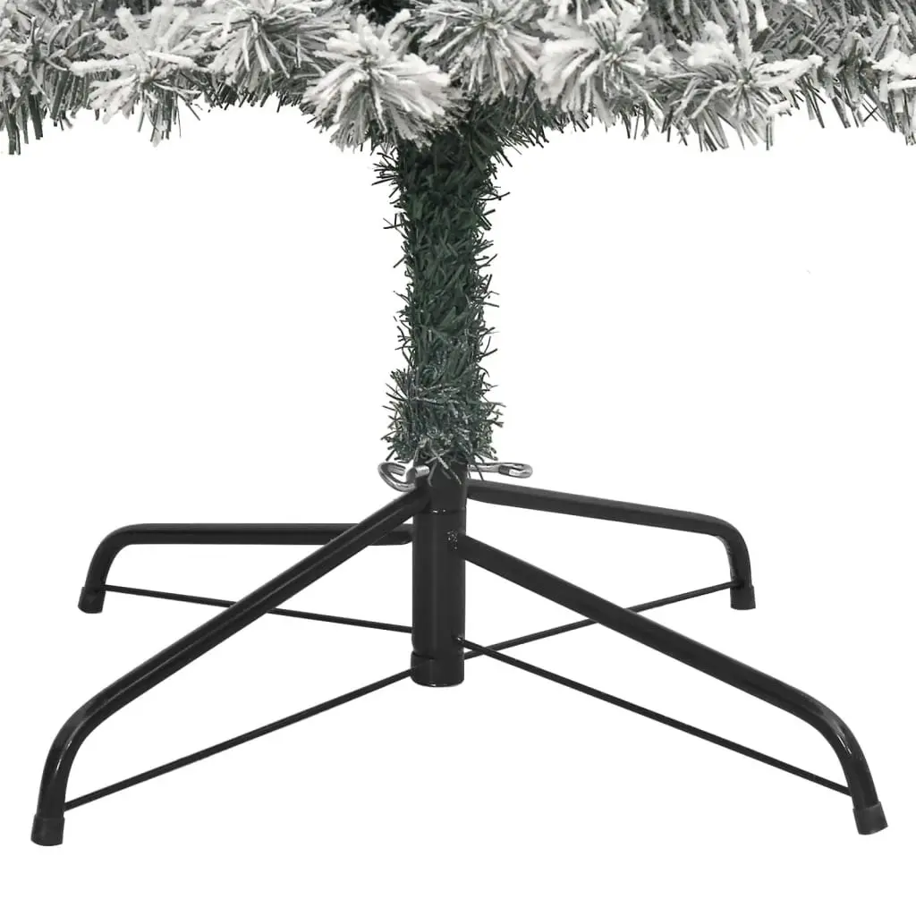 Slim Christmas Tree with Stand and Flocked Snow 270 cm PVC 357686