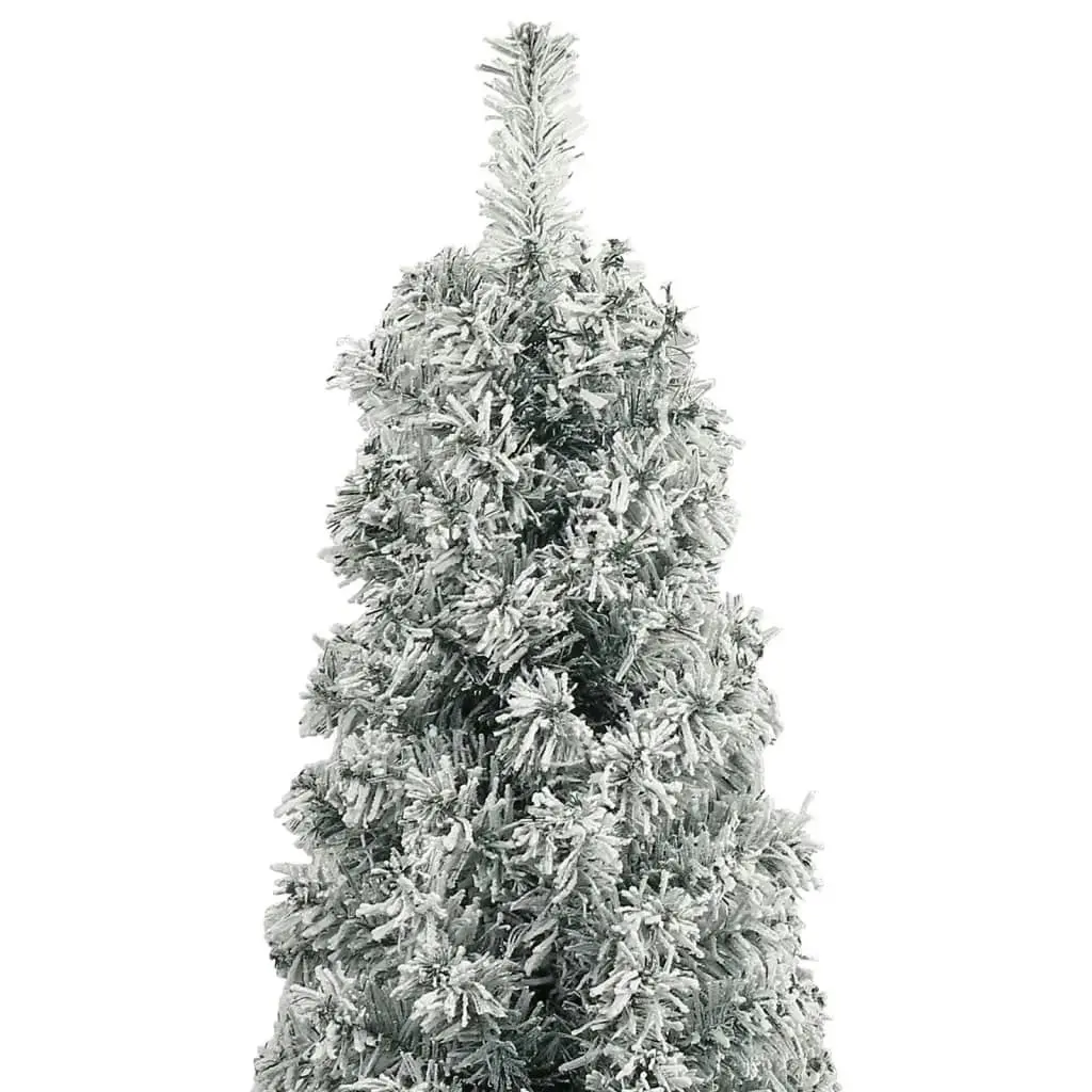 Slim Christmas Tree with Stand and Flocked Snow 300 cm PVC 357687