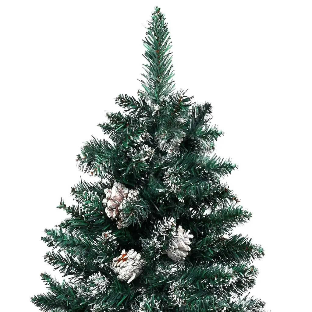 Slim Pre-lit Christmas Tree with Ball Set Green 180 cm 3077912