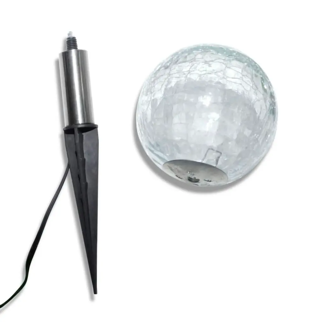 Solar Bowl 3 LED Garden Lights with Spike Anchors & Solar Panel 40870