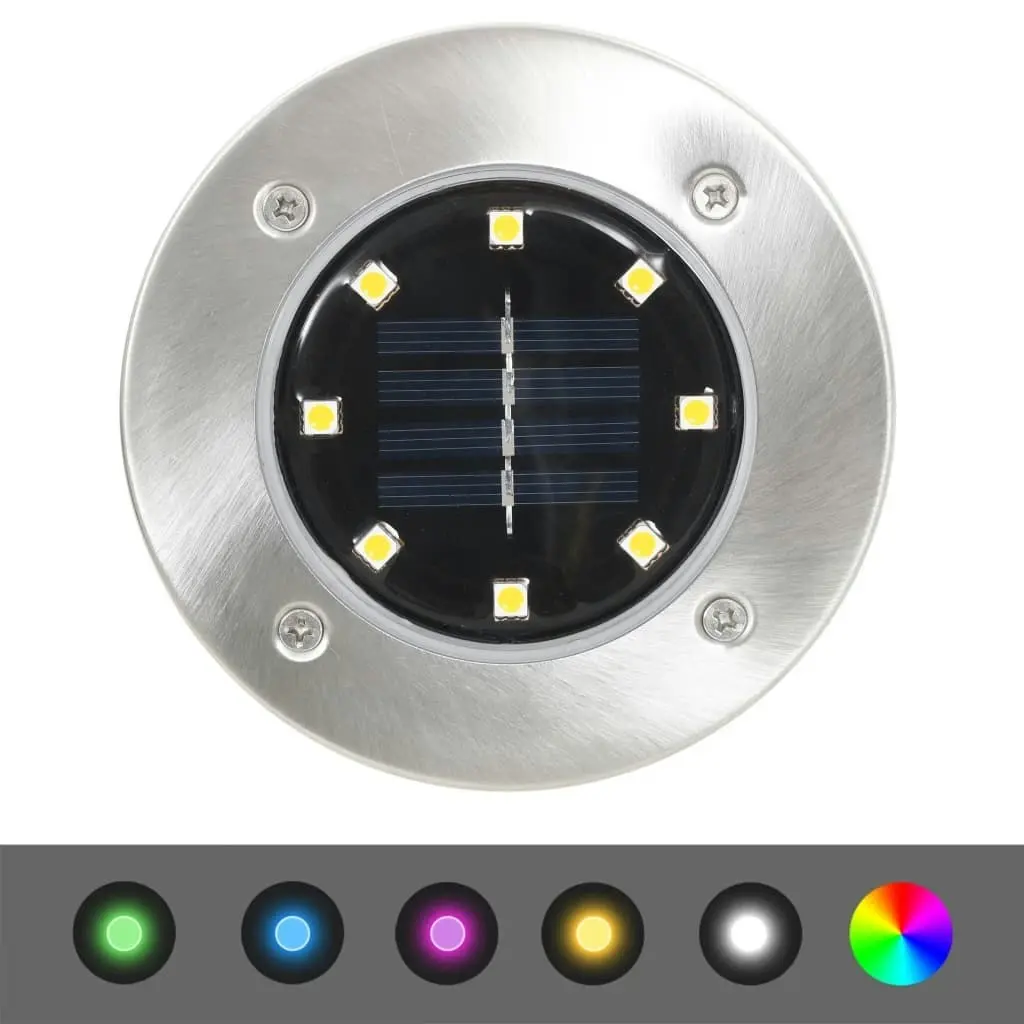 Solar Ground Lights 8 pcs LED Lights RGB Colour 315695