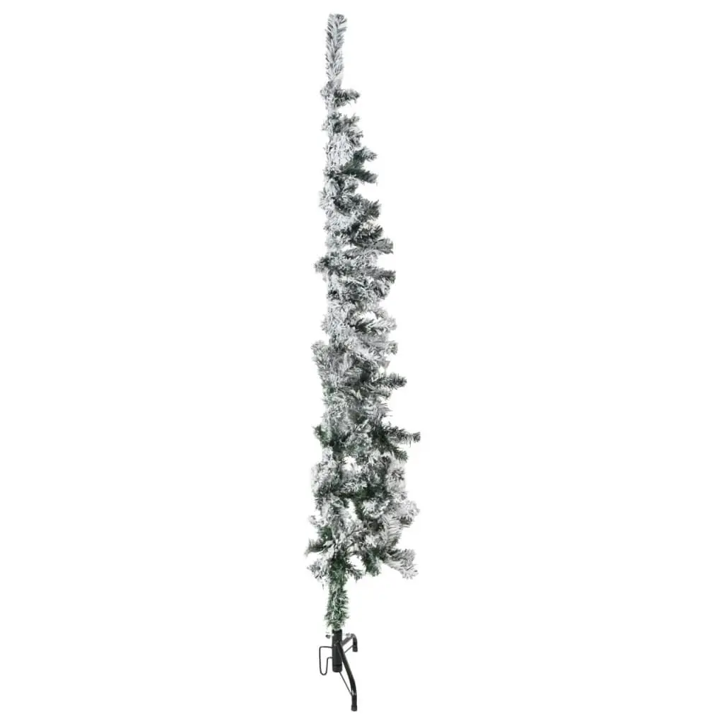 Slim Artificial Half Christmas Tree with Flocked Snow 150 cm 344605