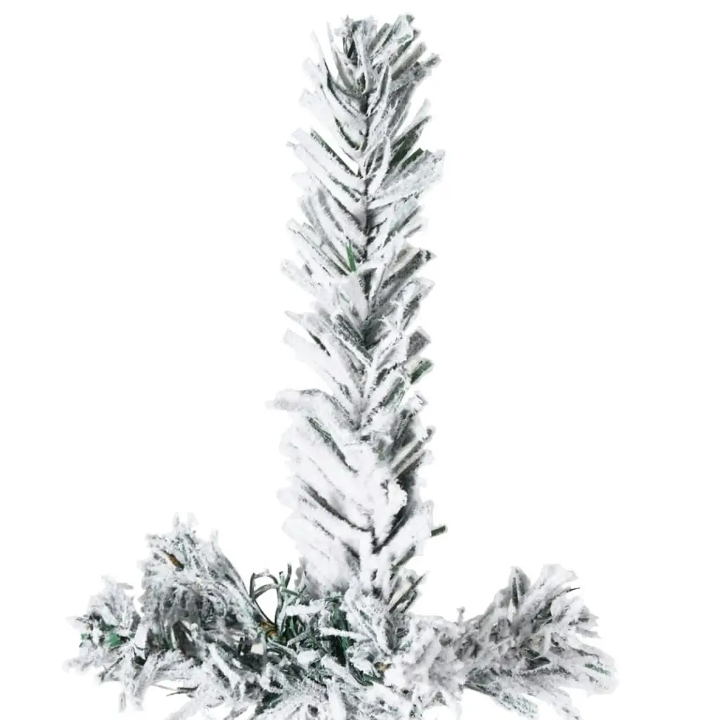 Slim Artificial Half Christmas Tree with Flocked Snow 150 cm 344605