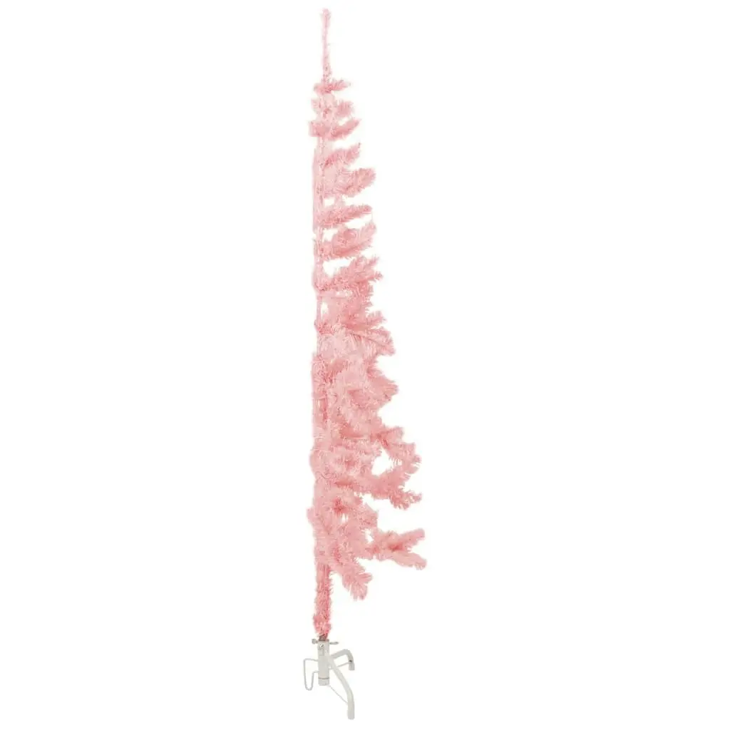 Slim Artificial Half Christmas Tree with Stand Pink 120 cm 344569