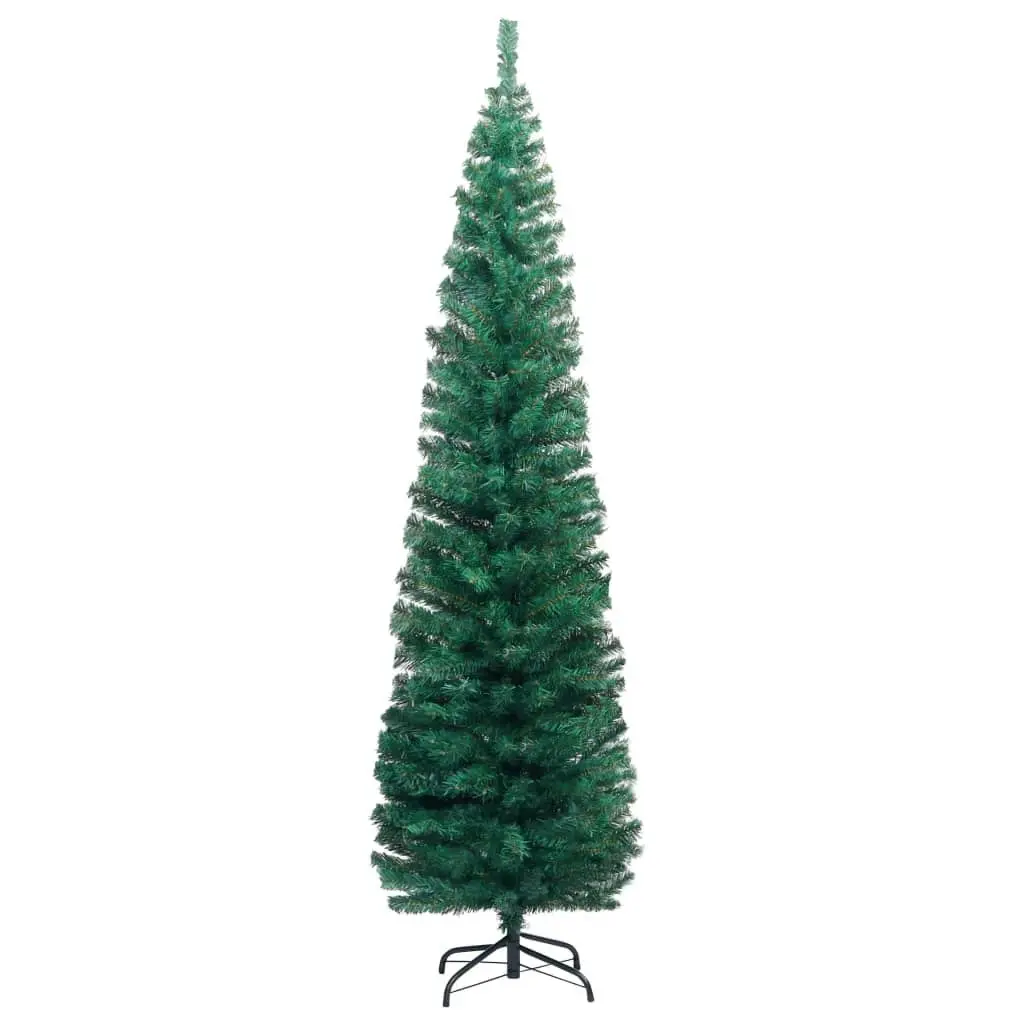 Slim Artificial Pre-lit Christmas Tree with Ball Set Green 240 cm 3077902