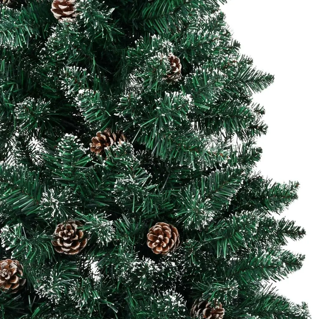 Slim Pre-lit Christmas Tree with Ball Set Green 210 cm 3077913