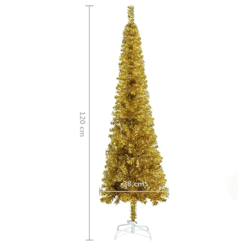 Slim Christmas Tree Gold 120 cm 329232