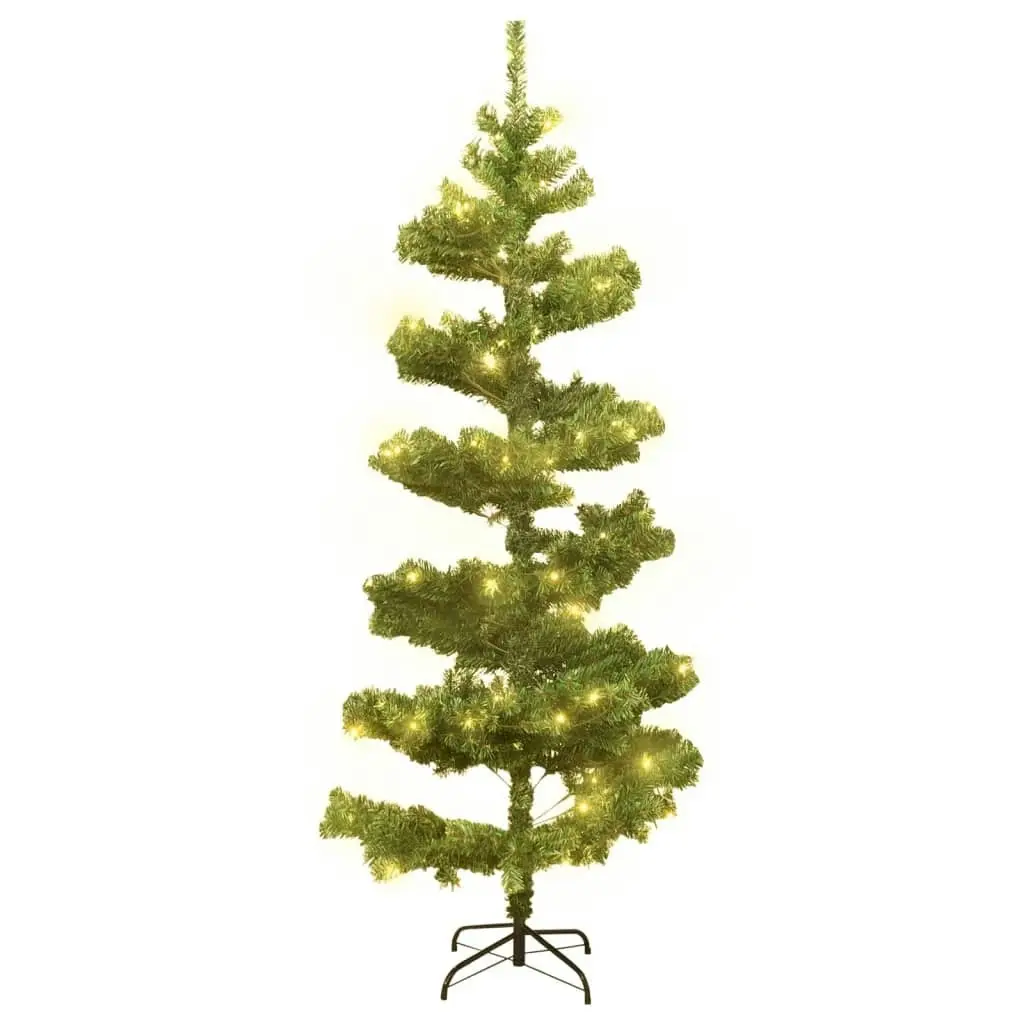 Swirl Pre-lit Christmas Tree with Stand Green 180 cm PVC 344651