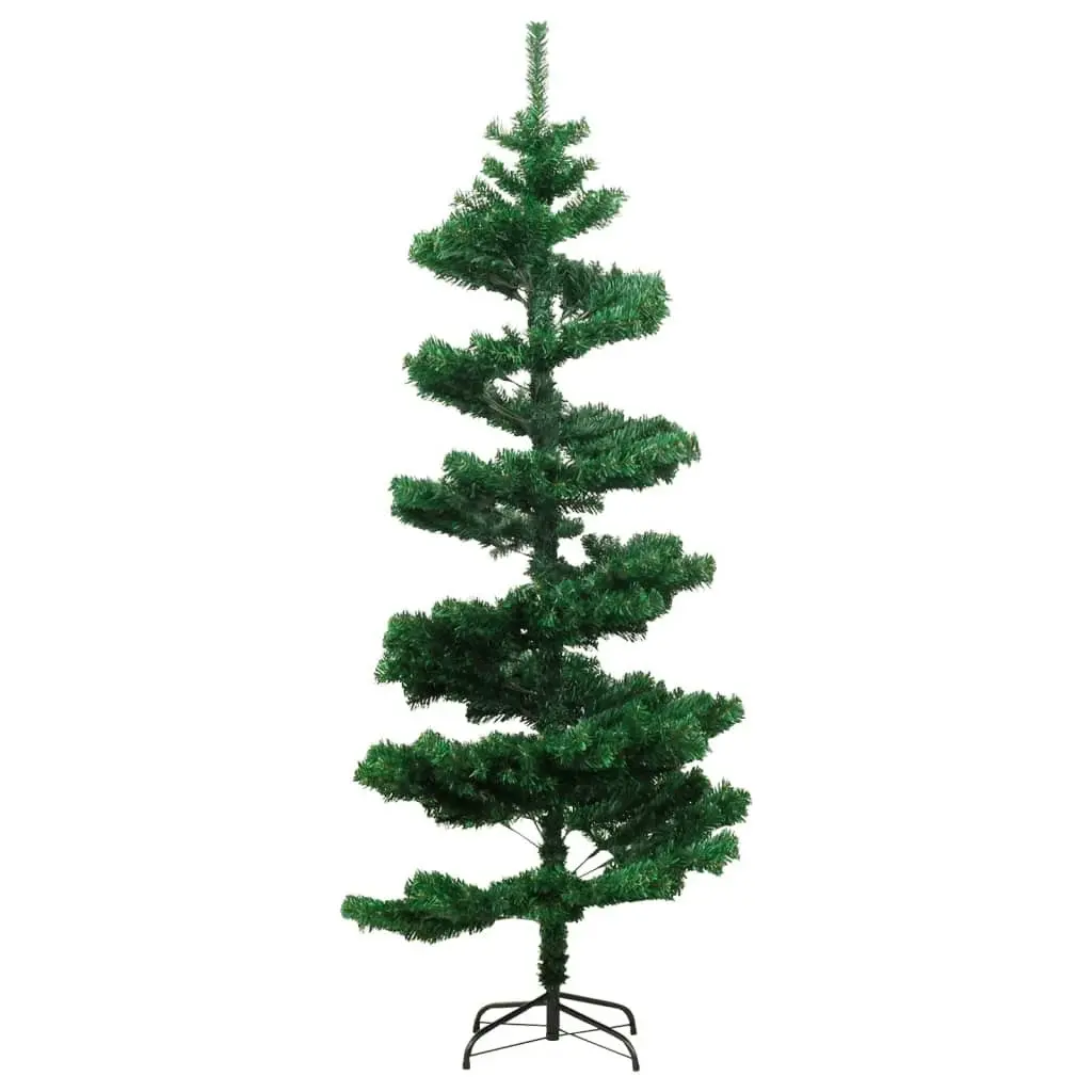 Swirl Pre-lit Christmas Tree with Stand Green 180 cm PVC 344651