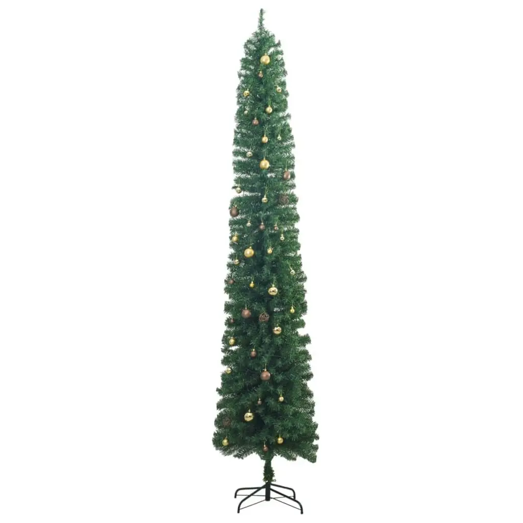 Slim Christmas Tree 300 LEDs & Ball Set 300 cm 3210217