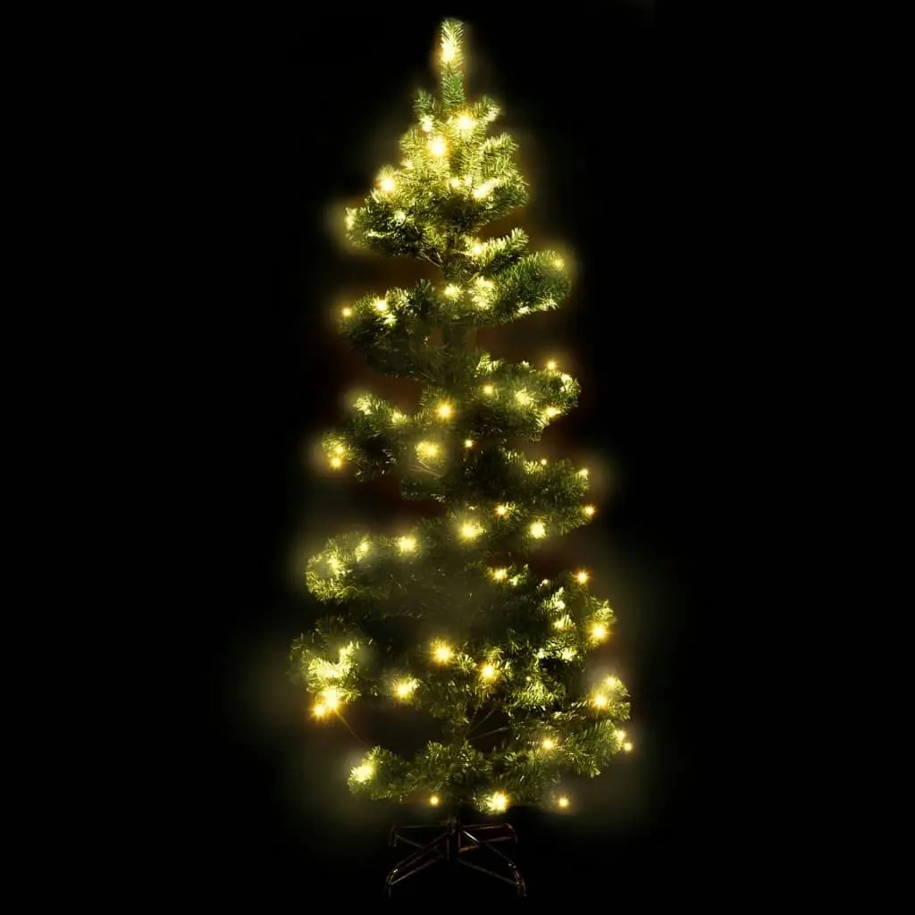 Swirl Pre-lit Christmas Tree with Stand Green 150 cm PVC 344650