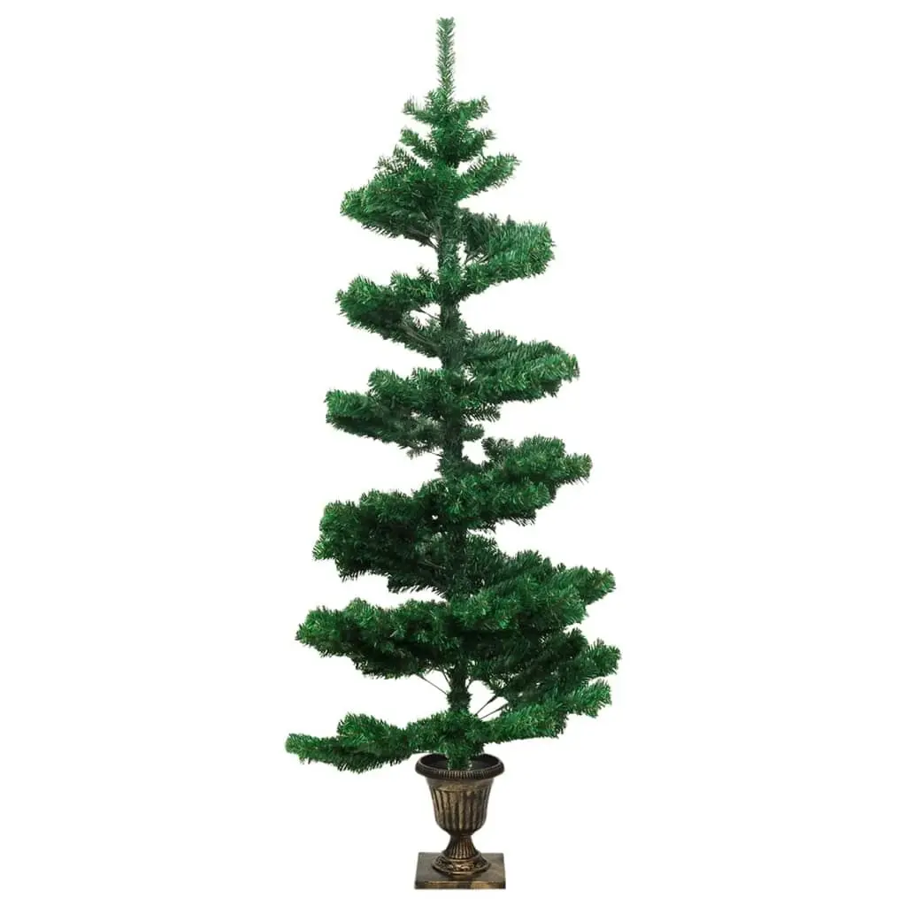 Swirl Pre-lit Christmas Tree with Pot Green 120 cm PVC 344649