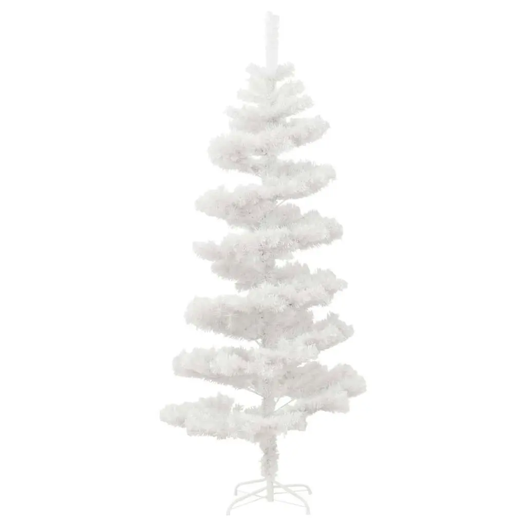 Swirl Pre-lit Christmas Tree with Stand White 150 cm PVC 344653