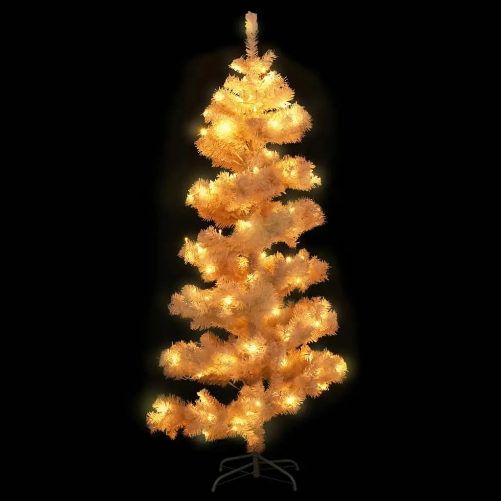 Swirl Pre-lit Christmas Tree with Stand White 150 cm PVC 344653