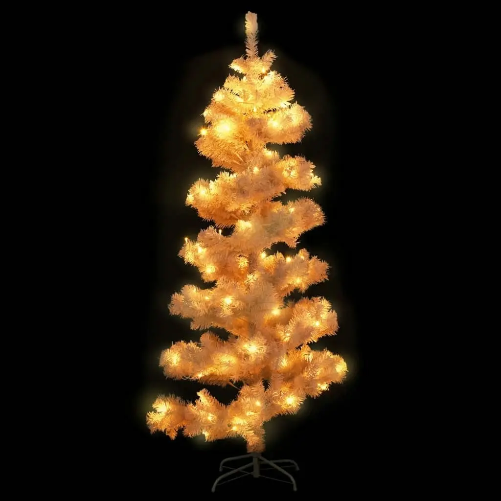 Swirl Pre-lit Christmas Tree with Stand White 180 cm PVC 344654