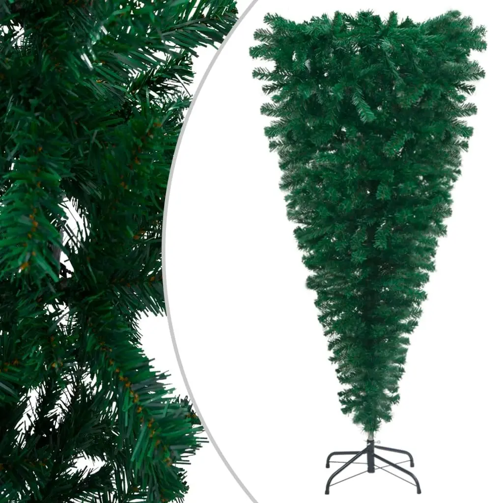 Upside-down Artificial Pre-lit Christmas Tree with Ball Set 150 cm 3078097