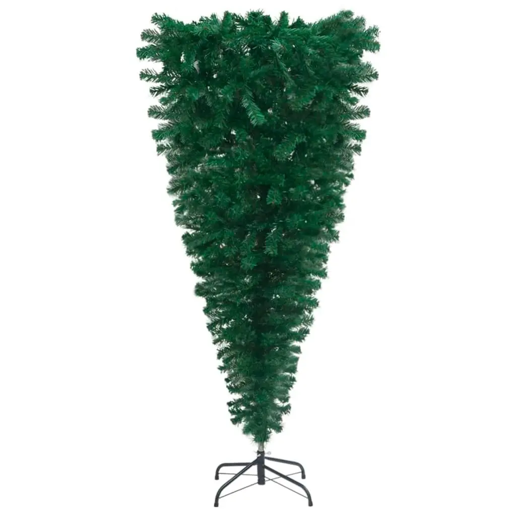 Upside-down Artificial Pre-lit Christmas Tree with Ball Set 210 cm 3078017