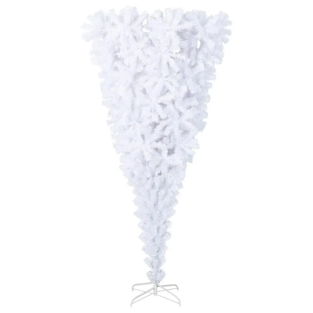 Upside-down Artificial Christmas Tree with Stand White 240 cm 344669