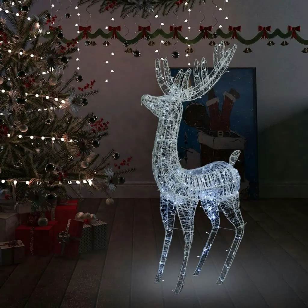 XXL Acrylic Christmas Reindeer 250 LED 180 cm Cold white 329786