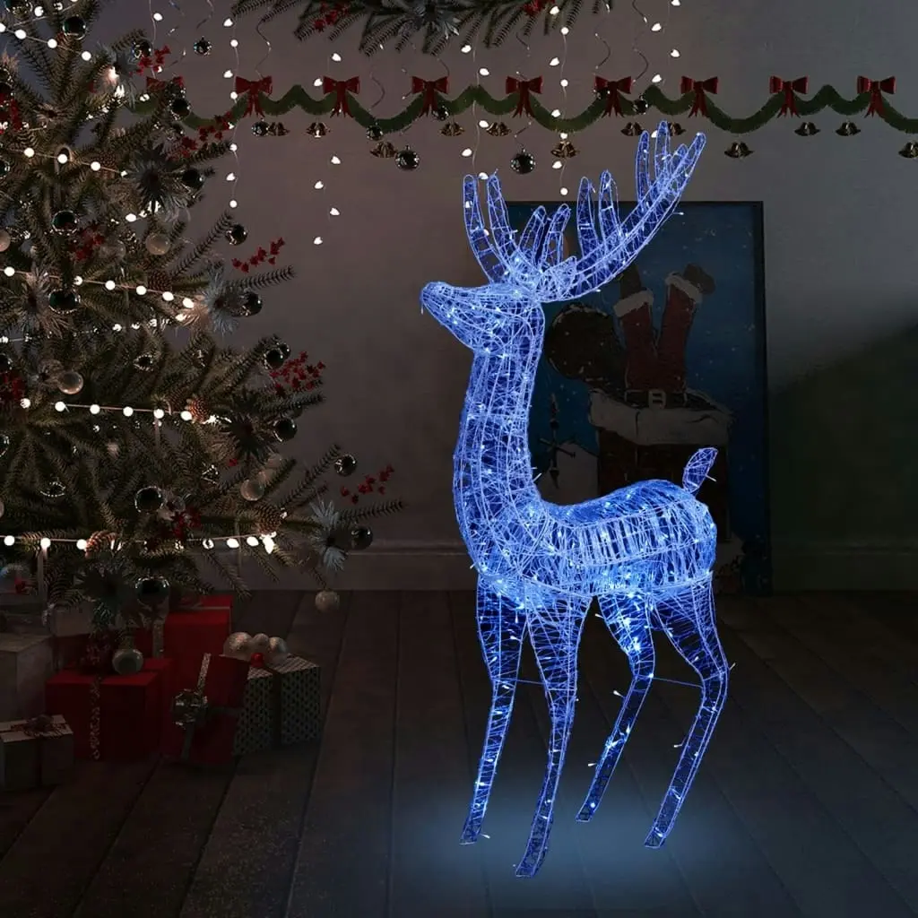 XXL Acrylic Christmas Reindeer 250 LED 180 cm Blue 329787