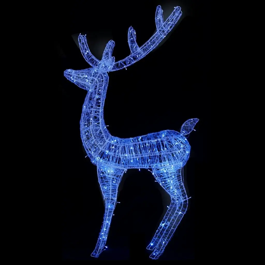 XXL Acrylic Christmas Reindeer 250 LED 180 cm Blue 329787