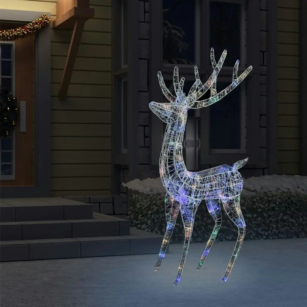 XXL Acrylic Christmas Reindeer 250 LED 180 cm Colourful 329788