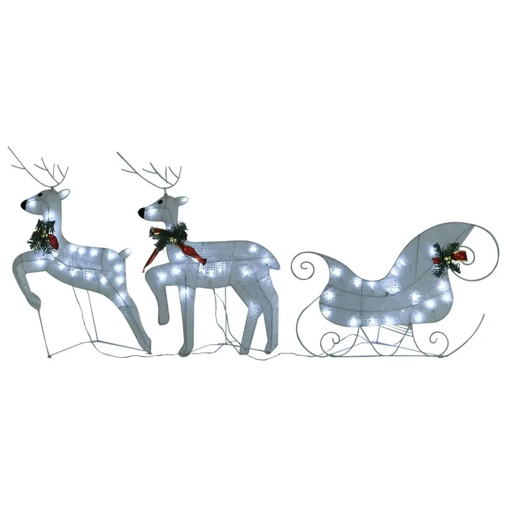 Reindeer & Sleigh Christmas Decoration 140 LEDs Outdoor White 3100432