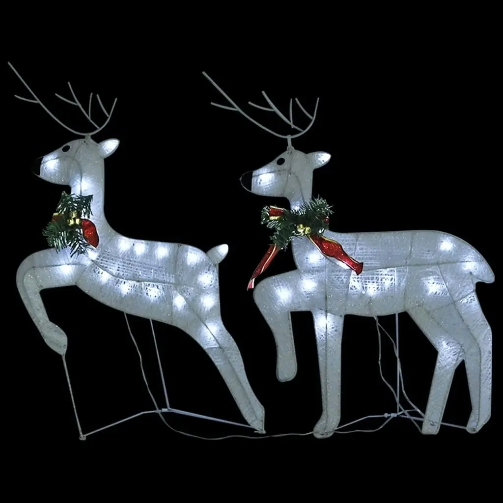 Reindeer & Sleigh Christmas Decoration 140 LEDs Outdoor White 3100432