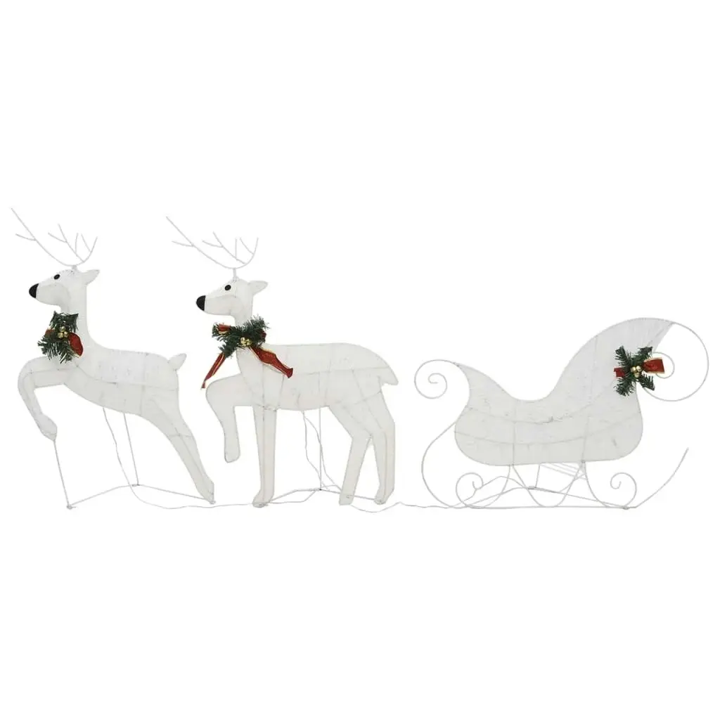 Reindeer & Sleigh Christmas Decoration 140 LEDs Outdoor White 3100432