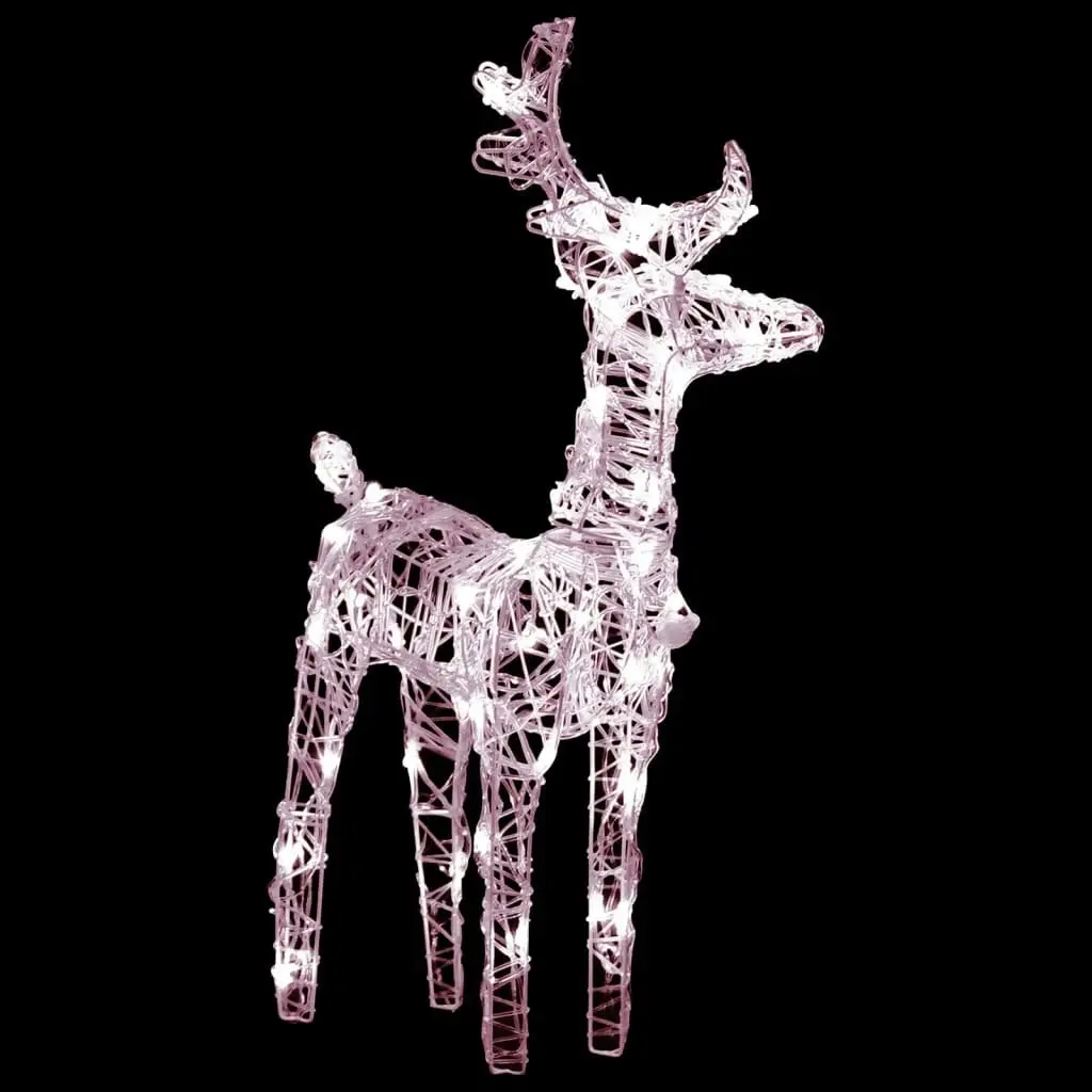 Reindeers & Sleigh Christmas Decoration 160 LEDs 130 cm Acrylic 328514