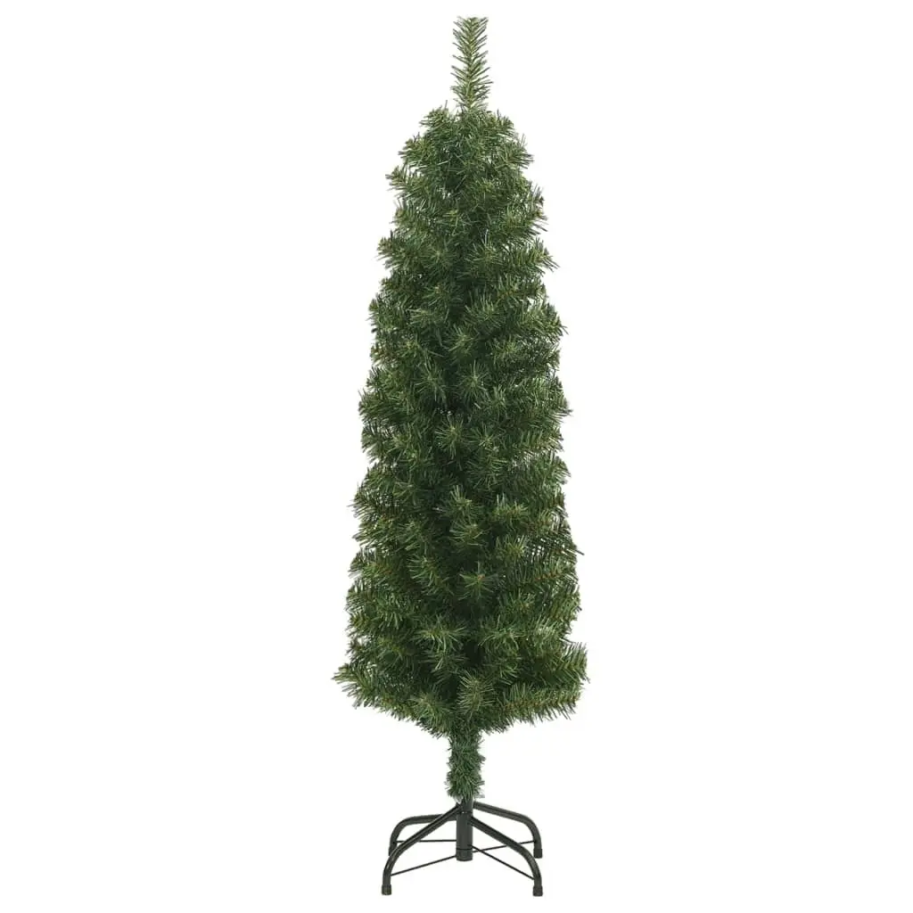 Slim Artificial Christmas Tree with Stand Green 150 cm PVC 320949