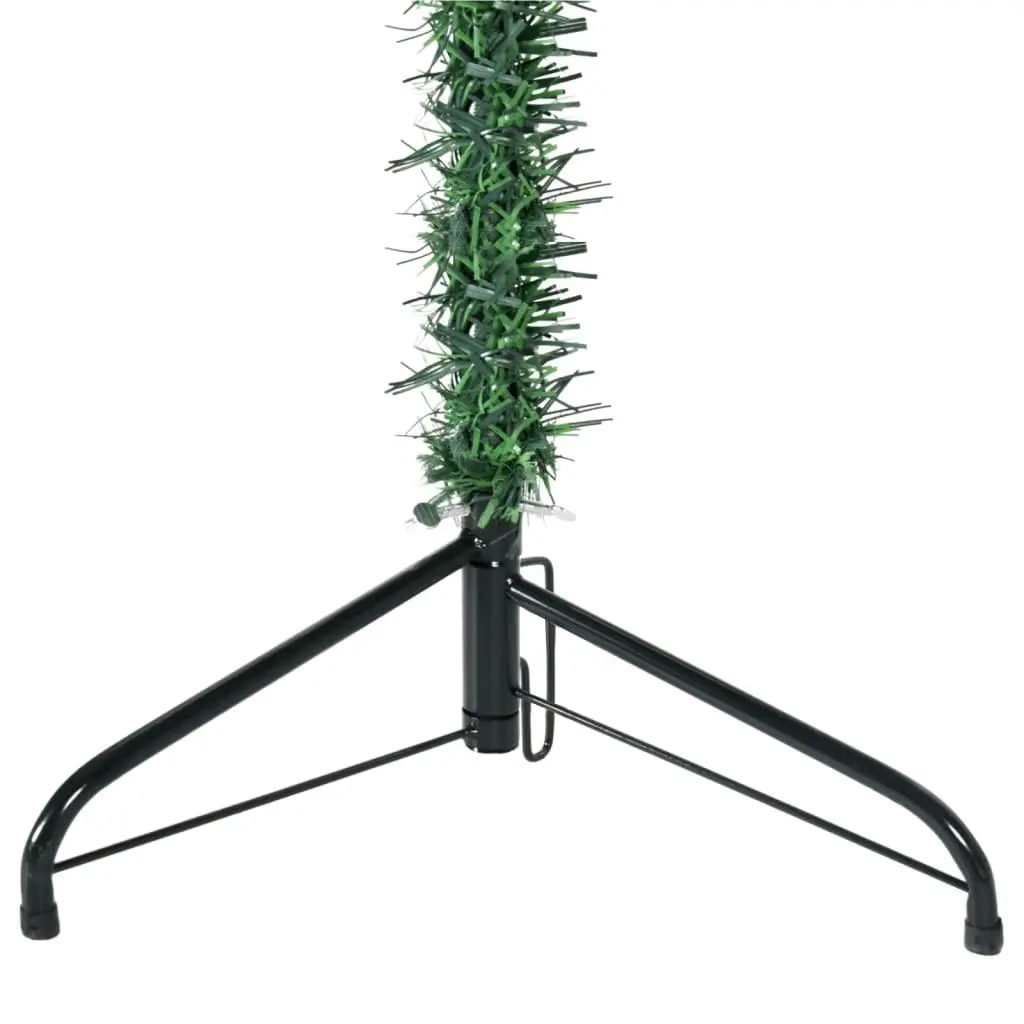 Slim Artificial Half Christmas Tree with Stand Green 120 cm 344599