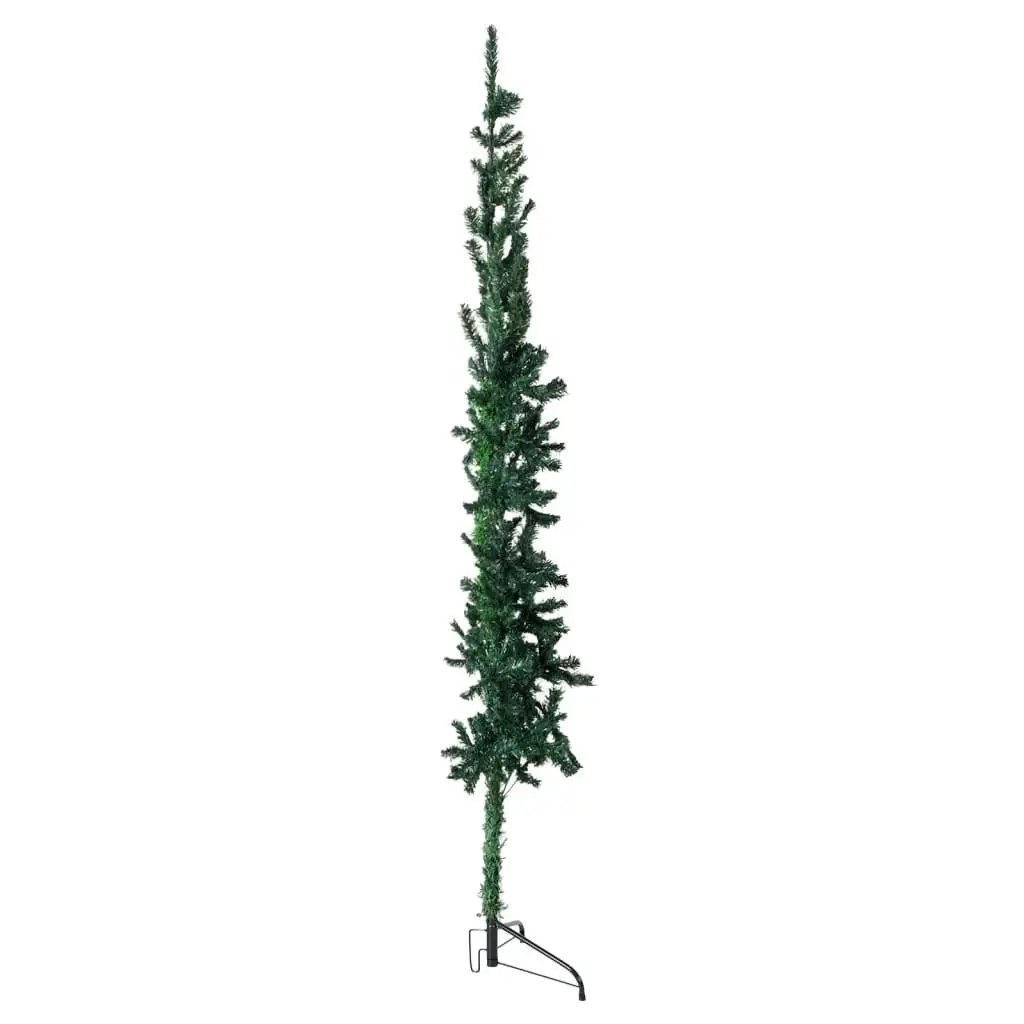 Slim Artificial Half Christmas Tree with Stand Green 120 cm 344599