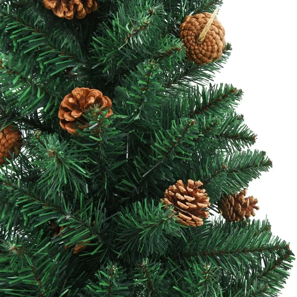 Slim Pre-lit Christmas Tree with Ball Set Green 150 cm PVC 3077908