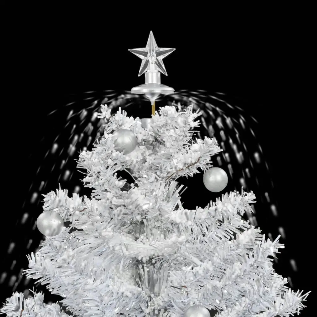 Snowing Christmas Tree with Umbrella Base White 75 cm 284332