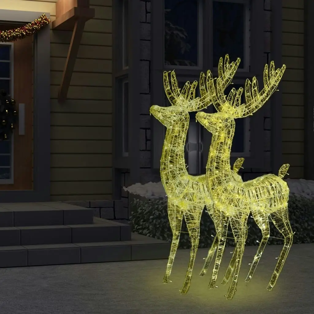 XXL Acrylic Christmas Reindeers 250 LED 2 pcs 180 cm Warm White 3154354