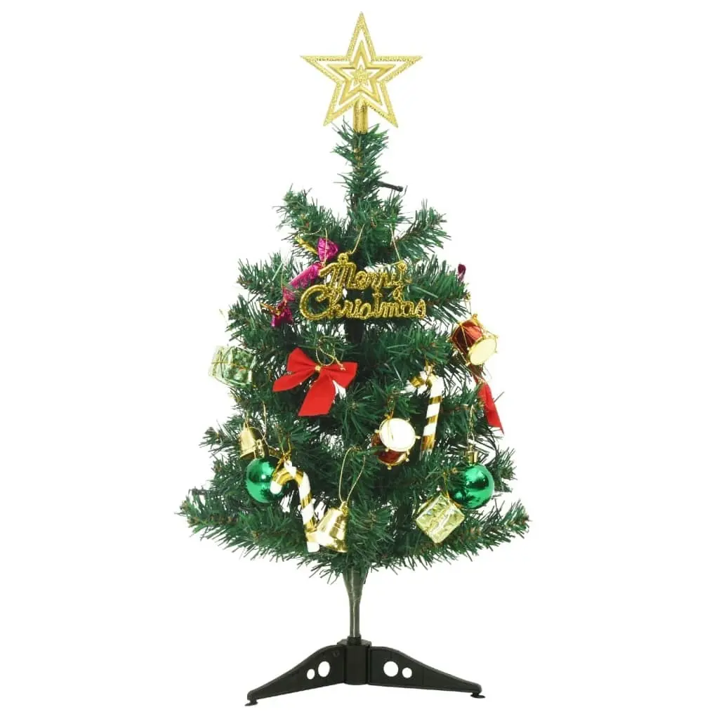 Mini Artificial Pre-lit Christmas Tree with 20 LEDs Green 45 cm 357767