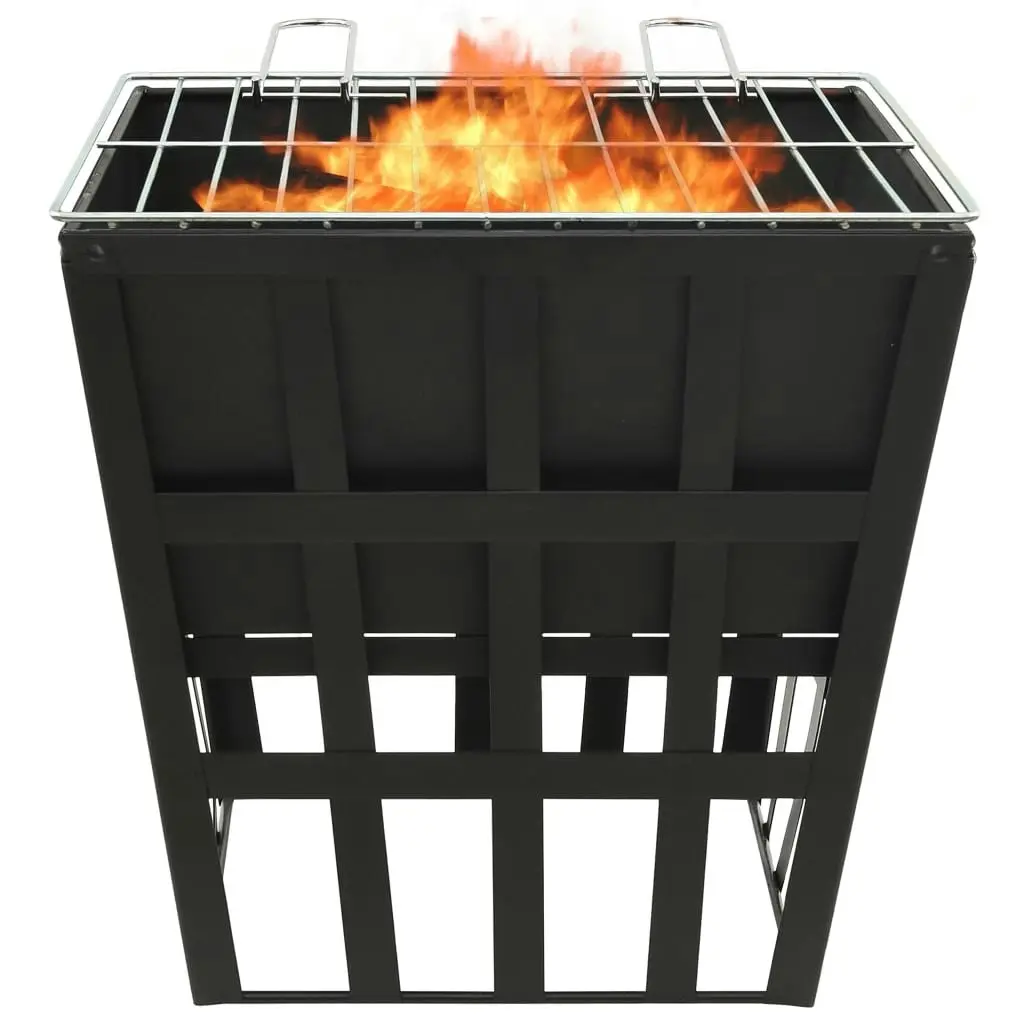 2-in-1 Fire Pit and BBQ 34x34x48 cm Steel 315089