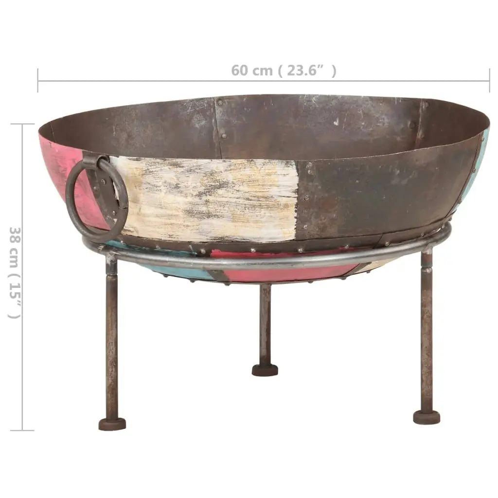 Colourful Rustic Fire Pit Ø 60 cm Iron 321947