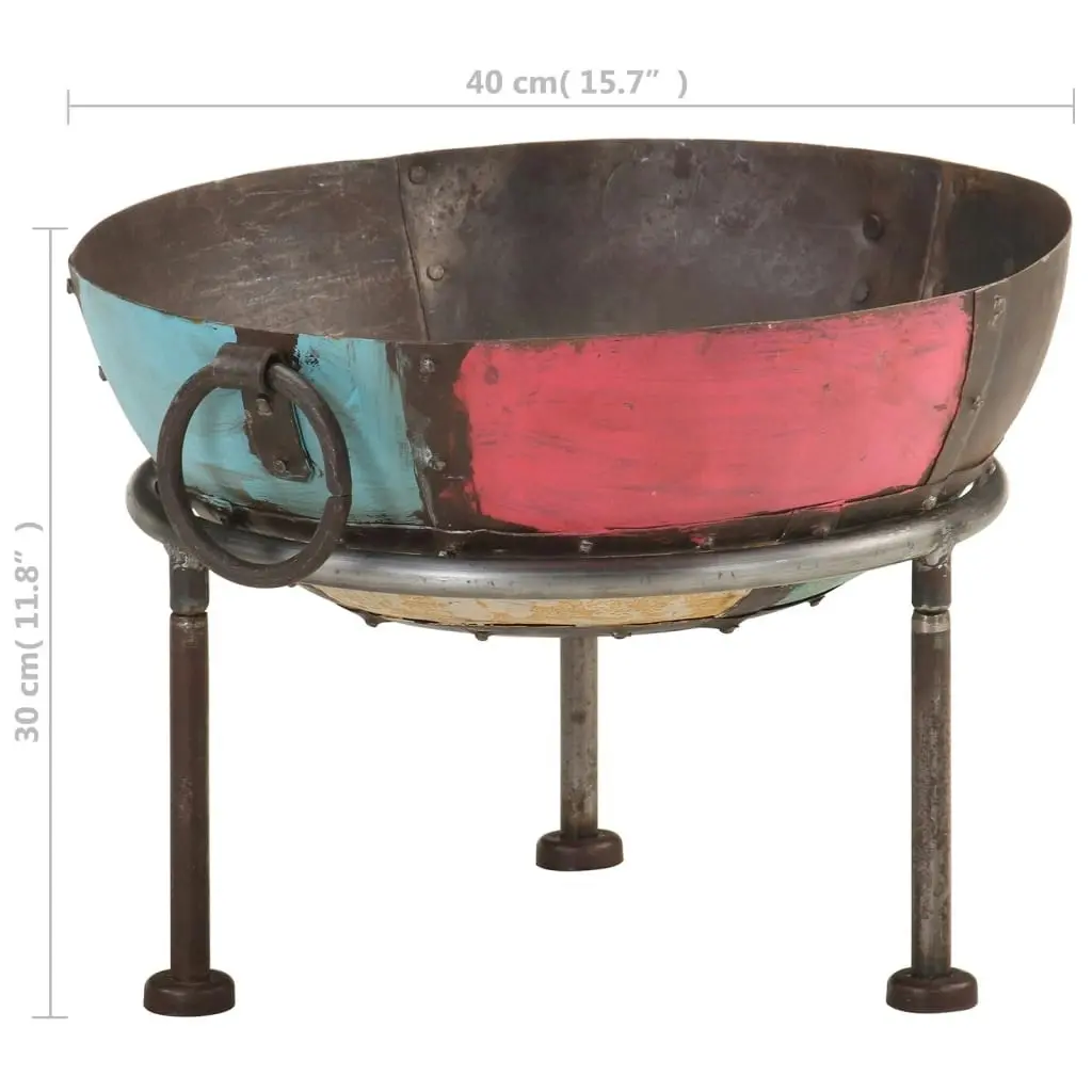 Colourful Rustic Fire Pit Ã˜ 40 cm Iron 321945