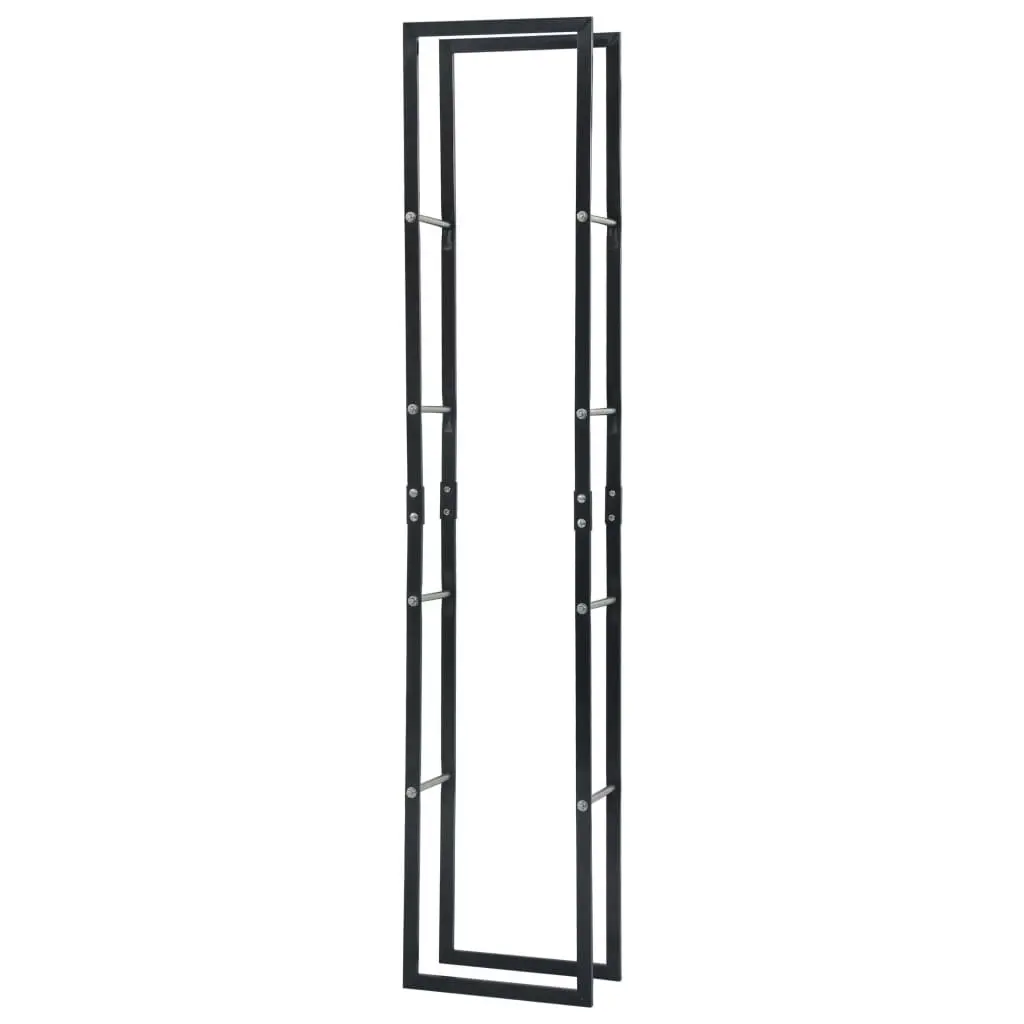 Firewood Rack Black 40x25x200 cm Steel 286283