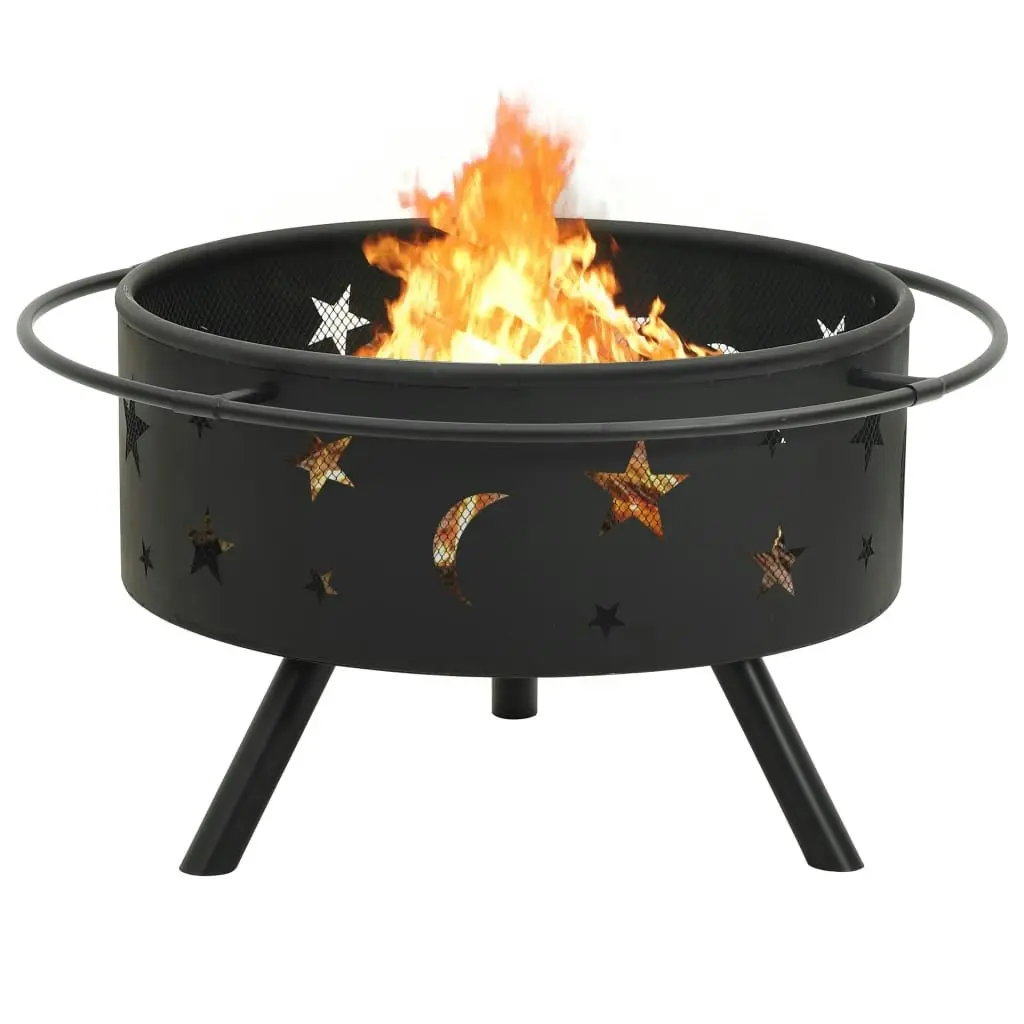 Fire Pit with Poker 76 cm XXL Steel 311892