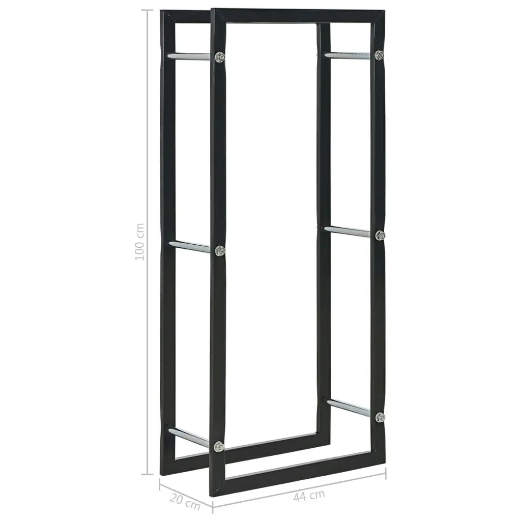 Firewood Rack Black 44x20x100 cm Steel 284700