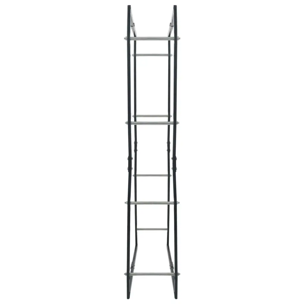 Firewood Rack Black 80x25x150 cm Steel 286289