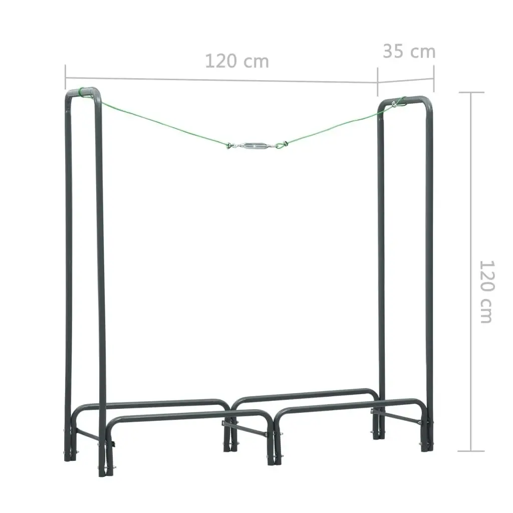 Firewood Rack Anthracite 120x35x120 cm Steel 286290