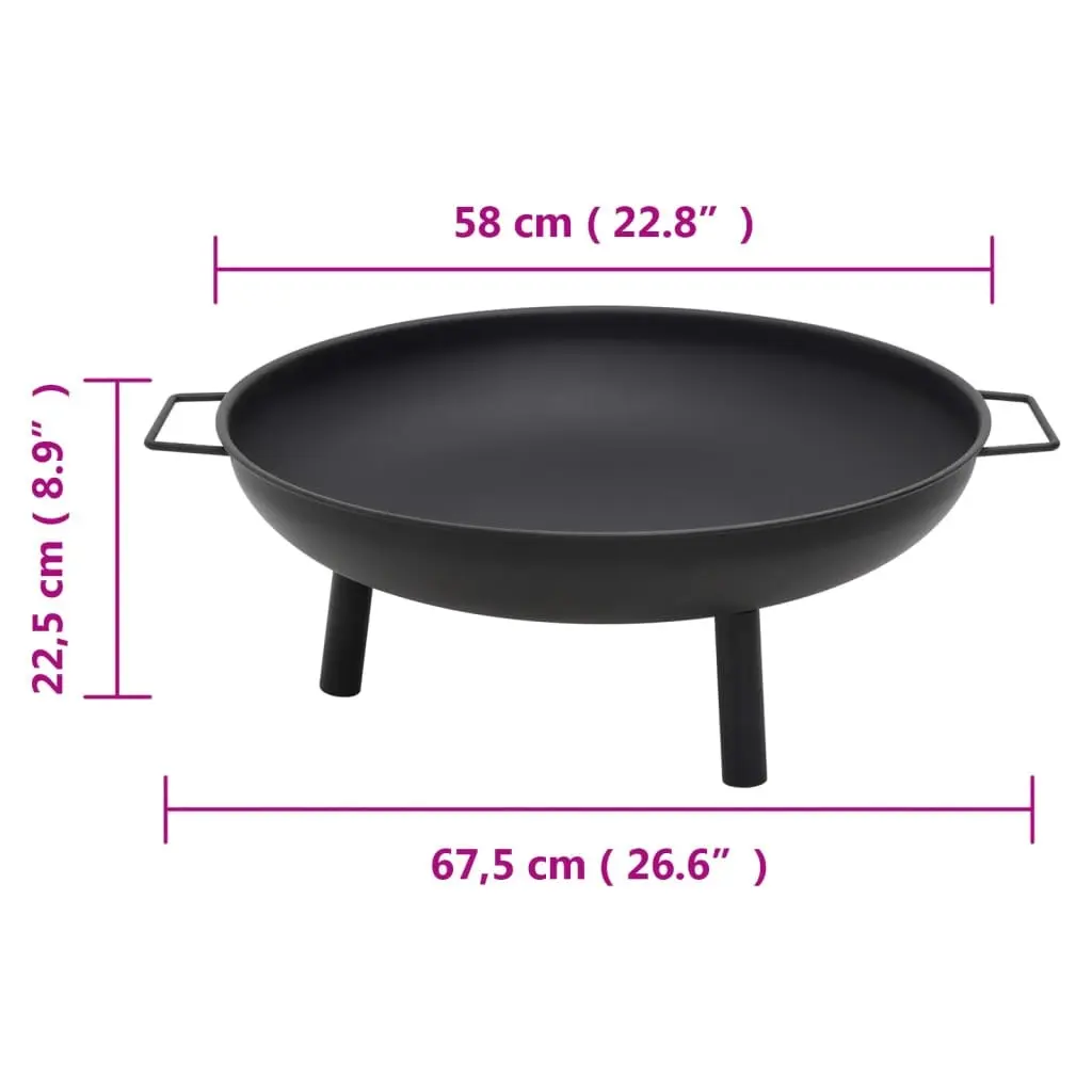 Fire Pit 67.5x58x22.5 cm Steel 313348