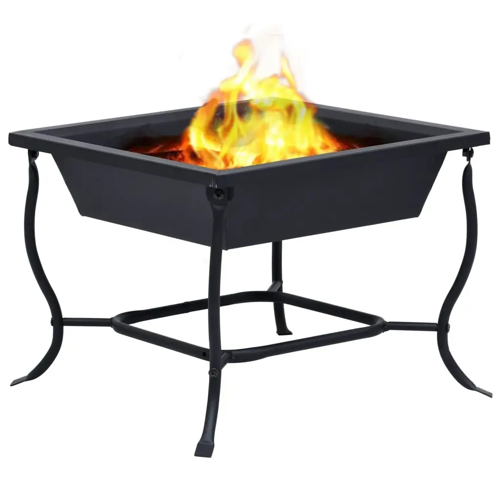 Fire Pit Black 42x42x45 cm Steel 46647