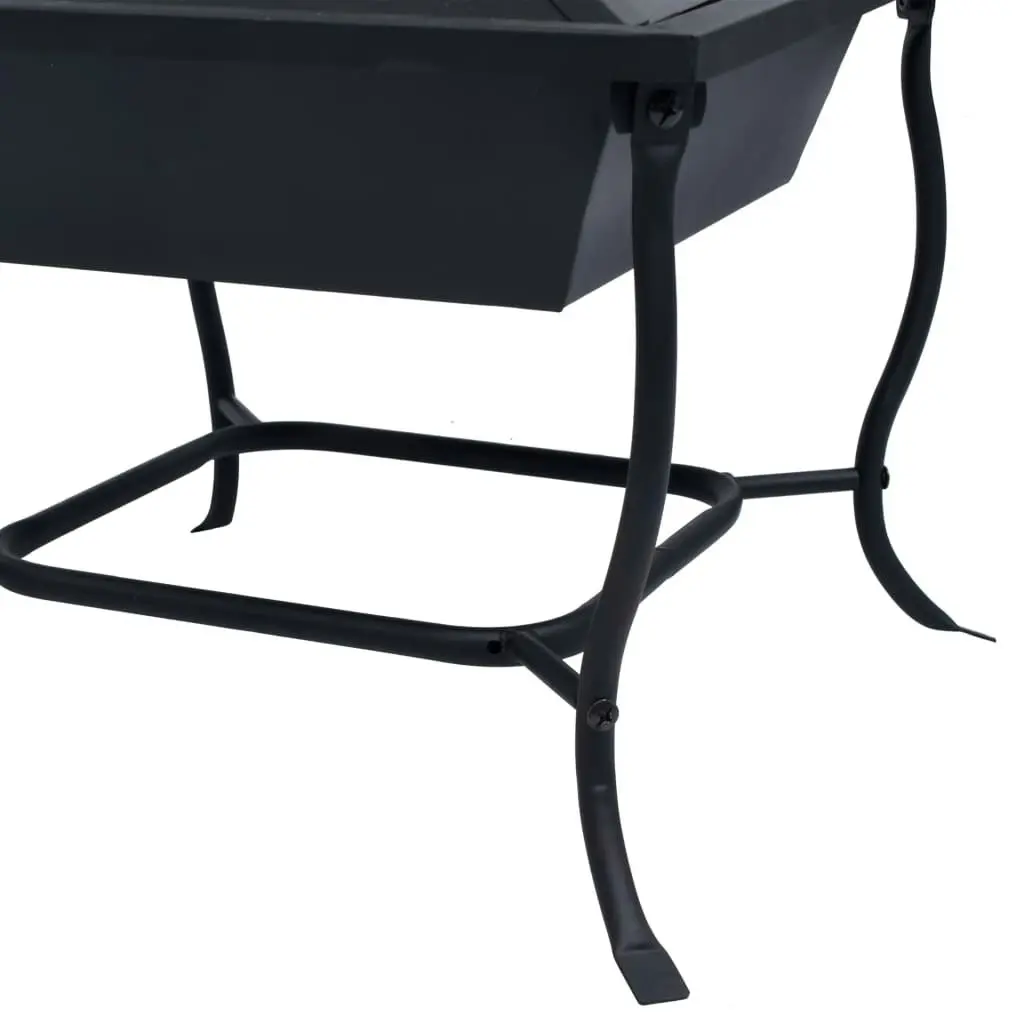 Fire Pit Black 42x42x45 cm Steel 46647