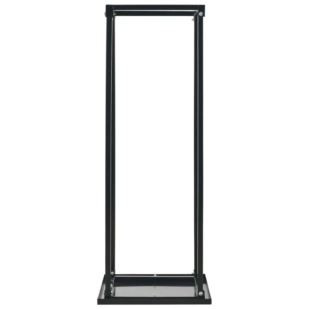 Firewood Rack with Base Black 37x37x113 cm Steel 284702