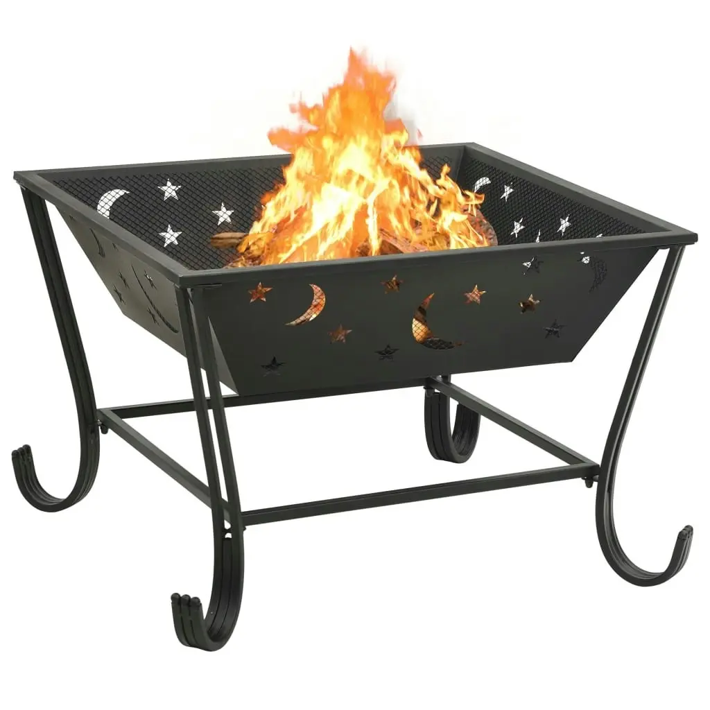 Fire Pit with Poker 62 cm XXL Steel 311893